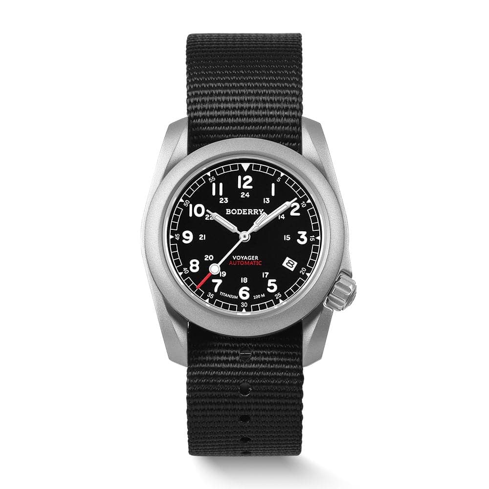 VOYAGER Titanium Field Watch — Black