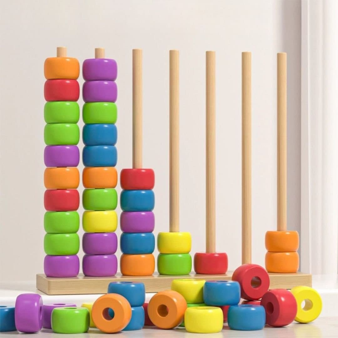 Montessori Rainbow Color Sorting & Counting Toy (Abacus Style Learning Toy)