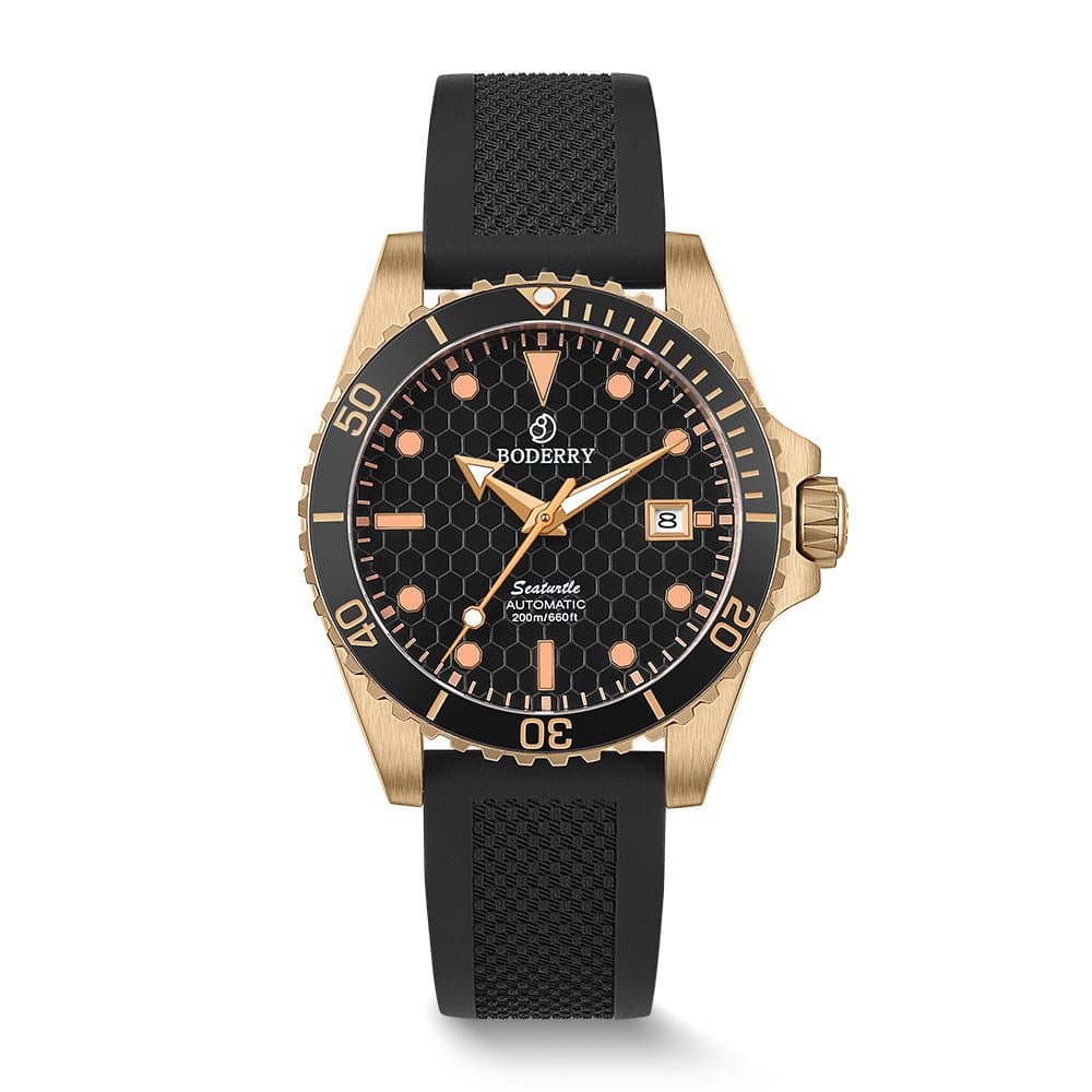 SEATURTLE.OCEAN Bronze Diver Watch — Black