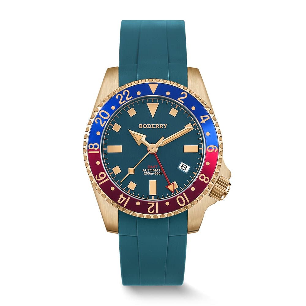 ADMIRAL GMT Bronze Diver Watch — Blue