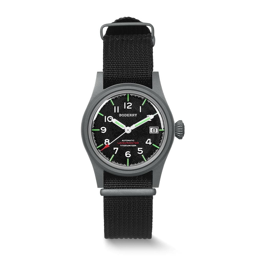 LANDMASTER Titanium Field Watch — Black
