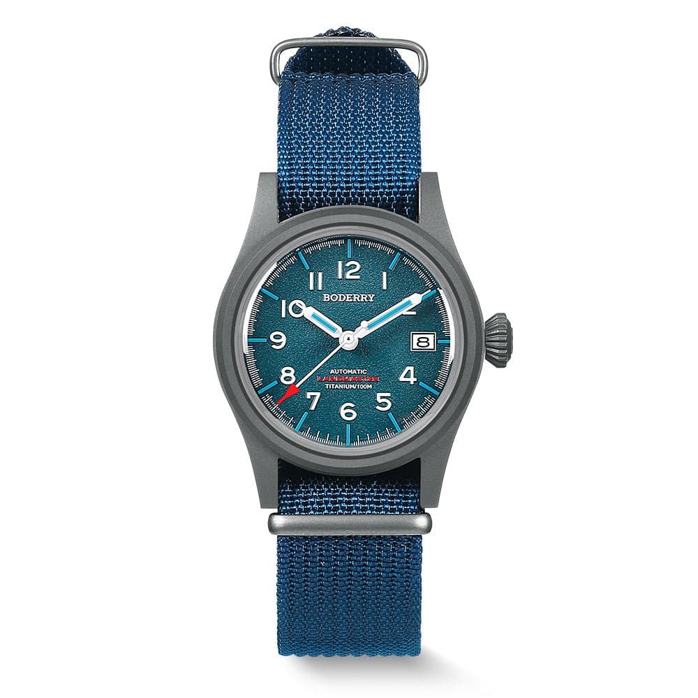 LANDMASTER Titanium Field Watch — Blue