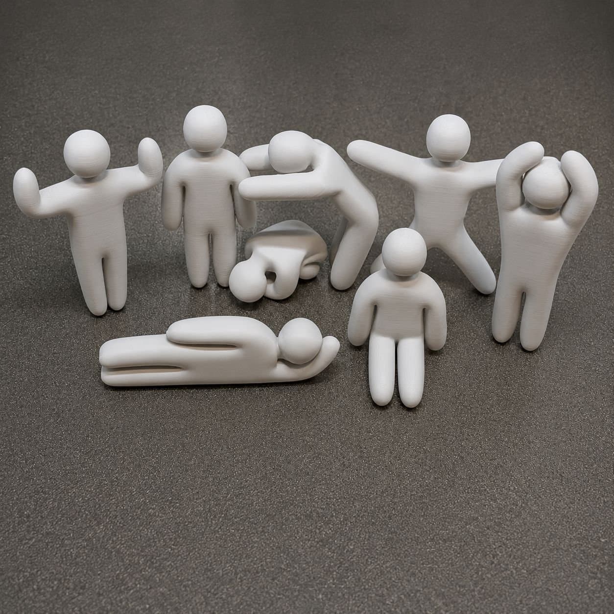 DIY Paintable "Mecha Chameleon" Little Guy Figures (Set of 8) | 3D Printed Cute Desk Pets & Blank Canvas Toys for TikTok Hide-and-Seek