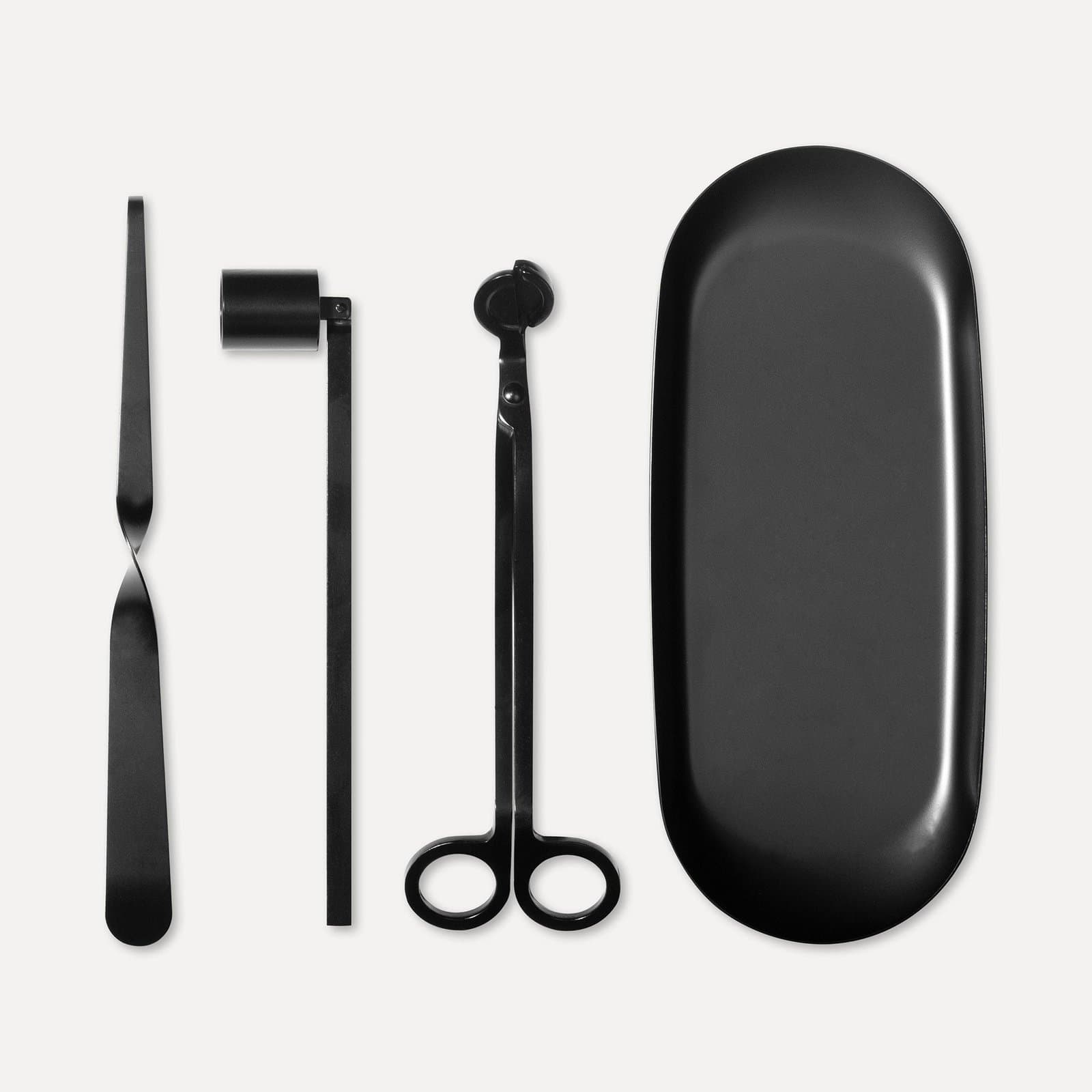 Vaucluse Candle Wick Trimmer, Snuffer & Dipper Set - Black