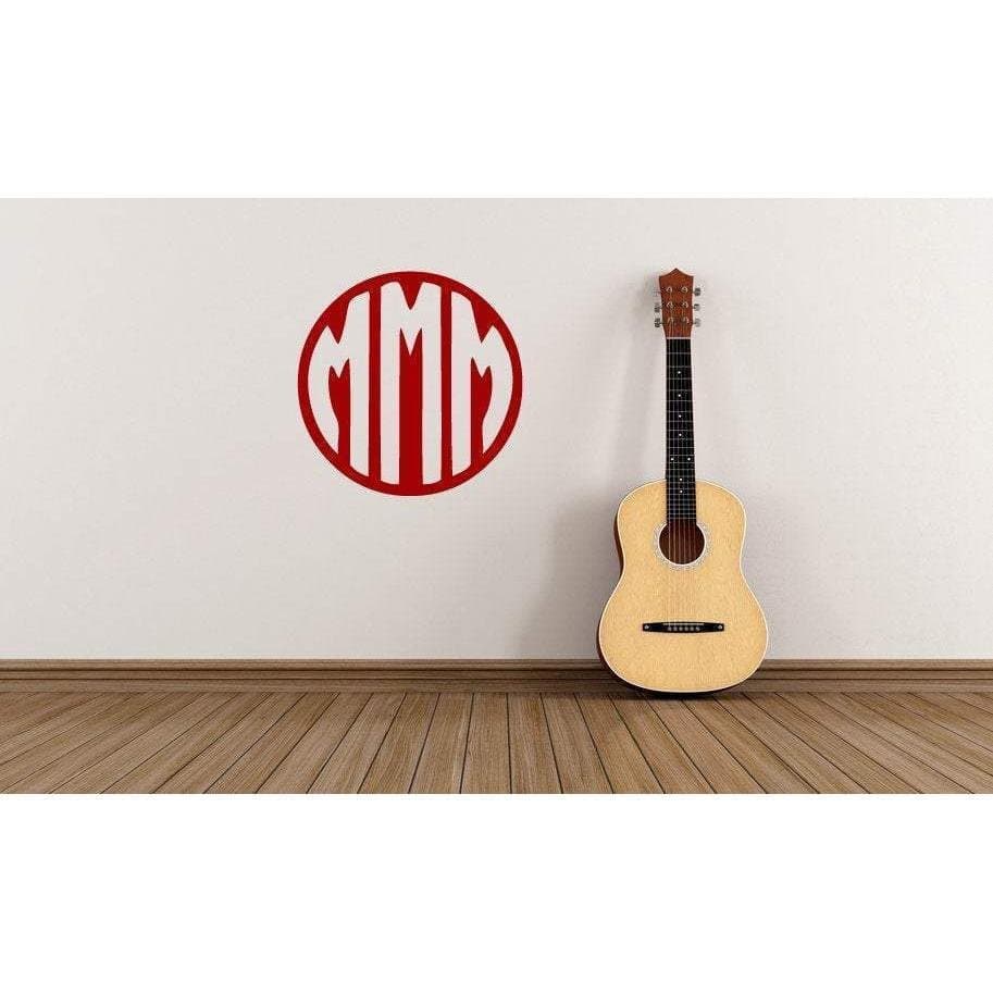 Monogram Font Decal Sticker