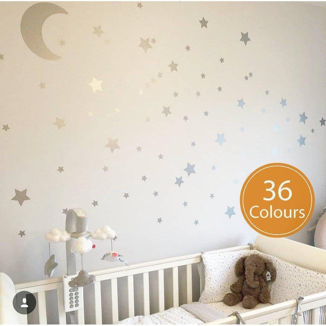 Moon and Star Nursery Wall Stickers