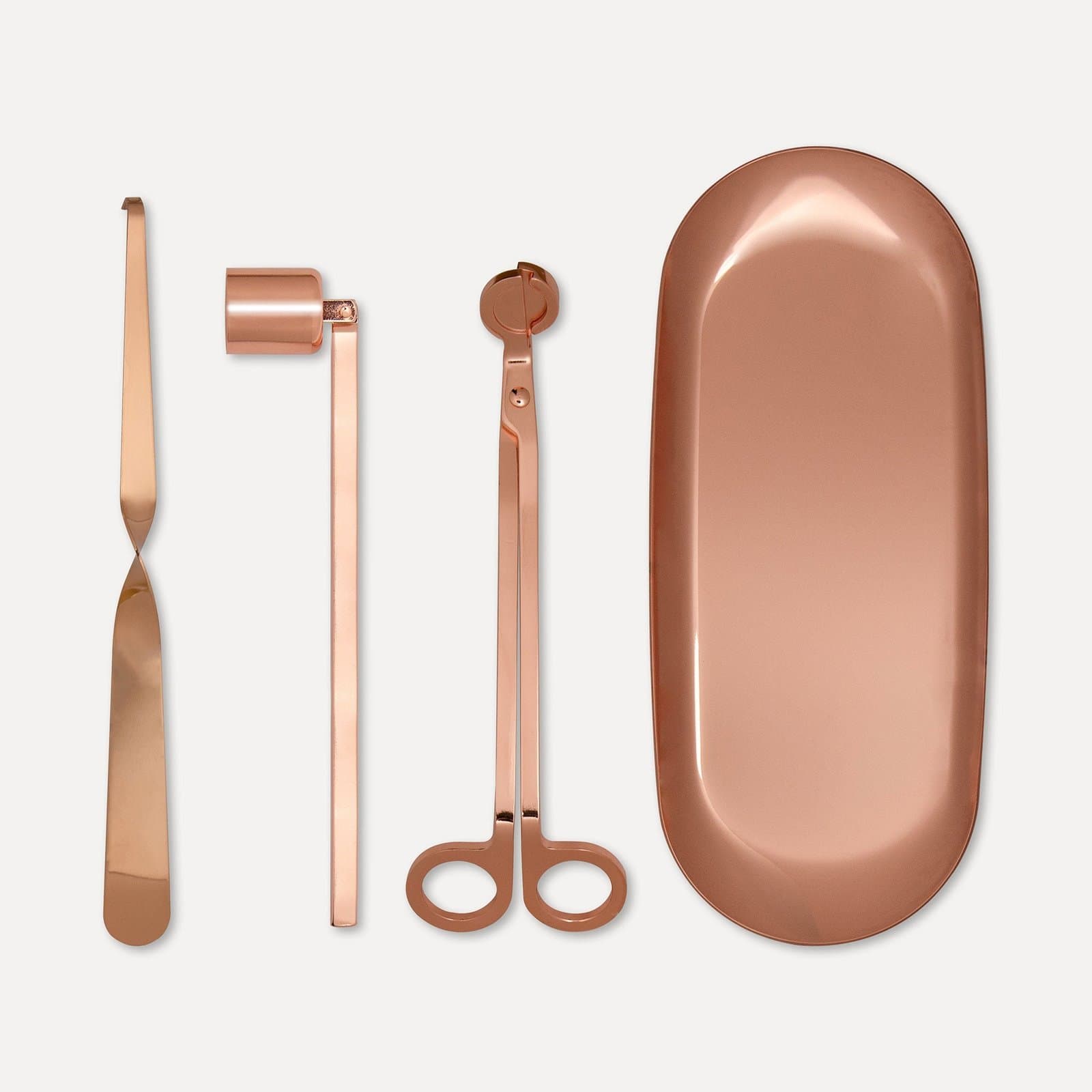Vaucluse Candle Wick Trimmer, Snuffer & Dipper Set - Rose Gold